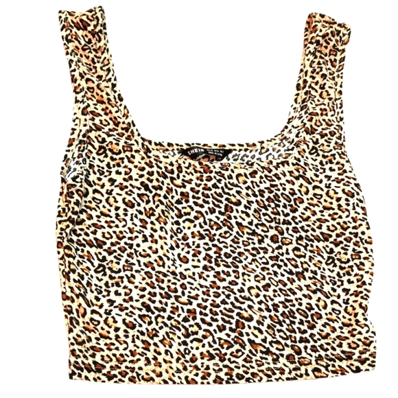 🎁Love Tree Ivory Linen Drawstring PaperBag Shorts & SHEIN Leopard print tank- S - Picture 14 of 16
